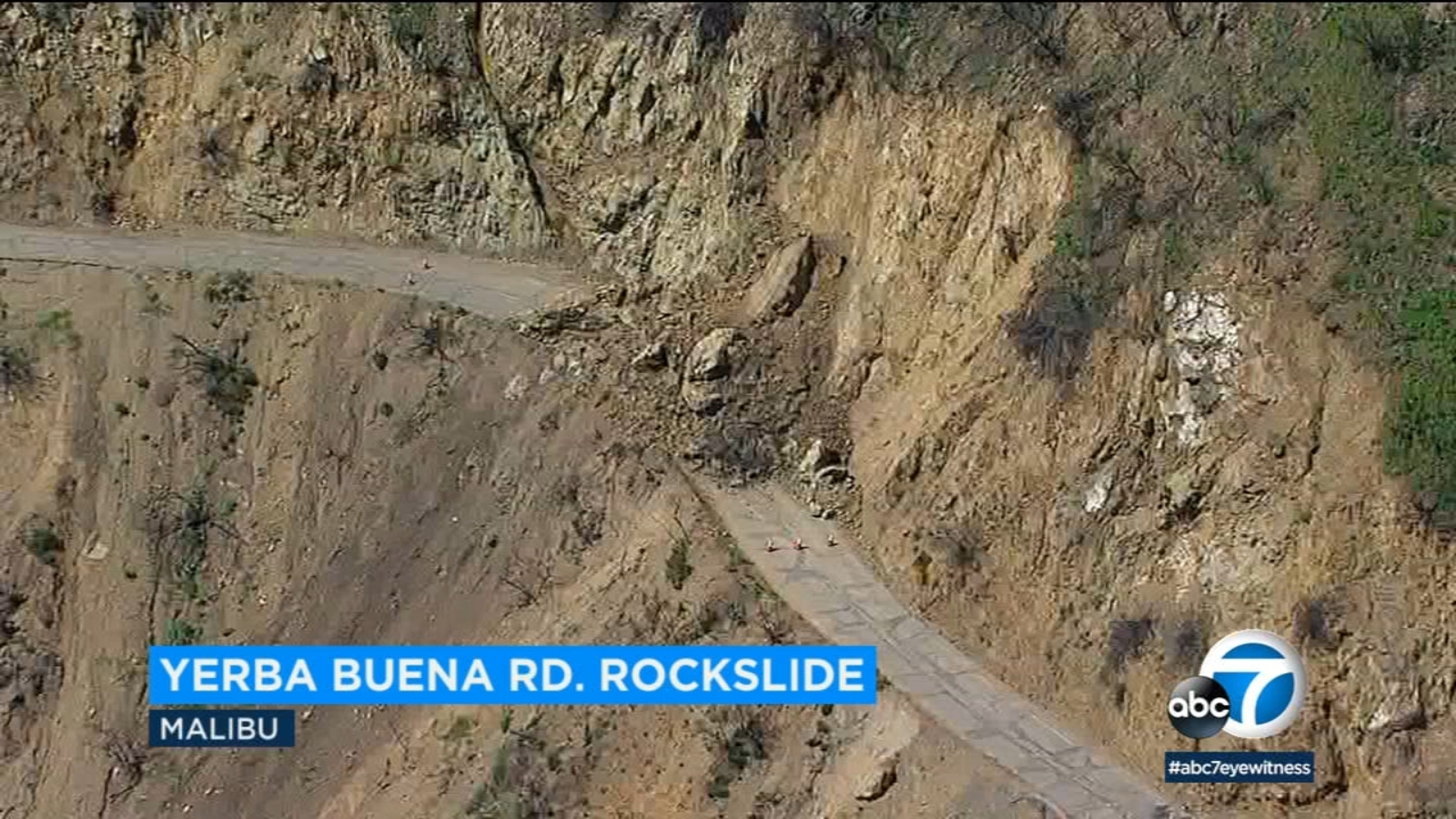 Malibu road buried under rockslide - ABC7 Los Angeles