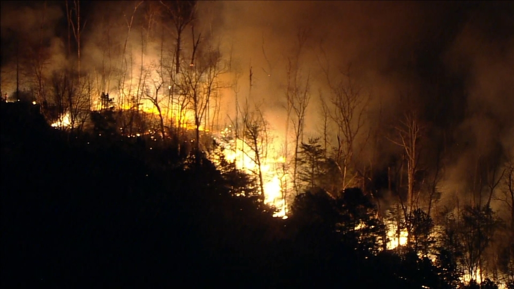 Crews battling wildfire at Fort Dix in Burlington County, New Jersey