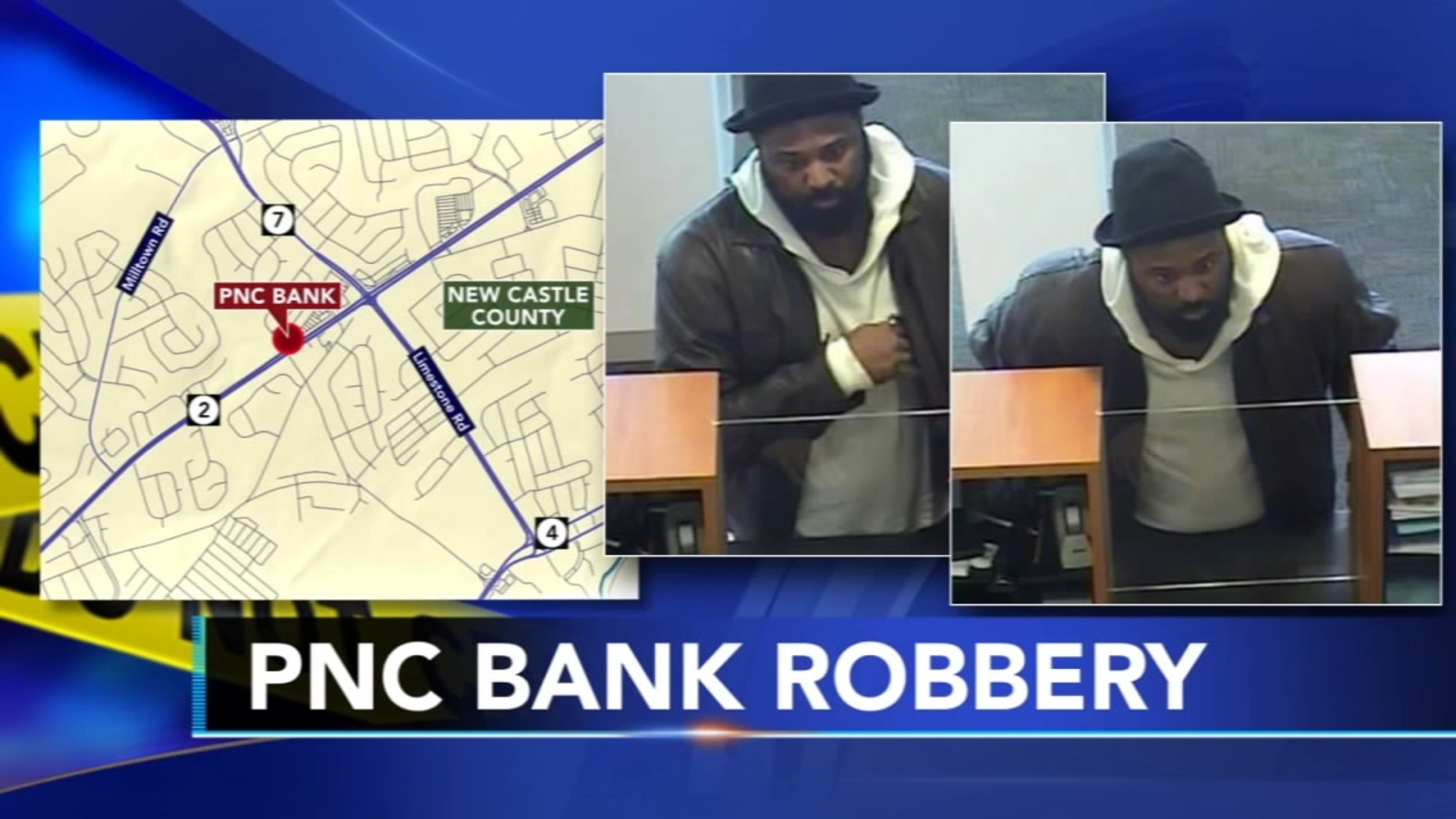 Suspect sought for PNC bank robbery in New Castle County - 6abc ...