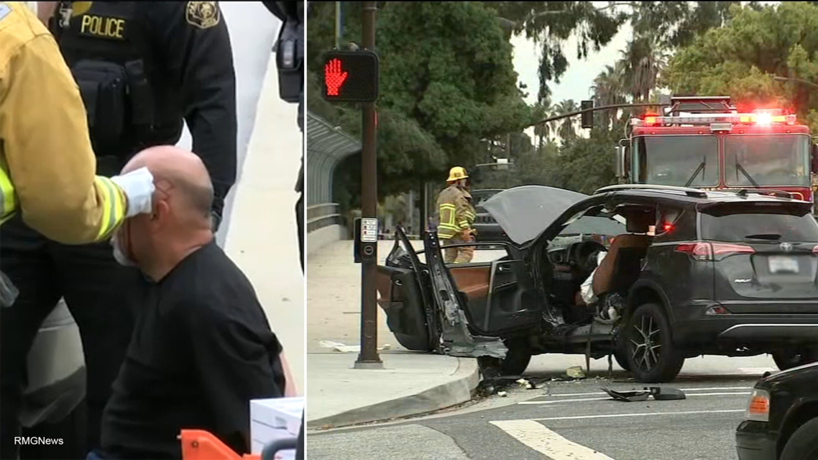 VIDEO: Chase ends in crash with civilian SUV in Pasadena; victim ...