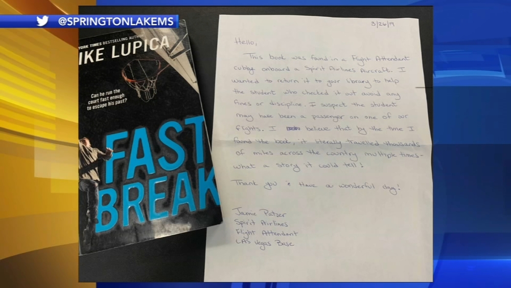 Airline worker returns library book