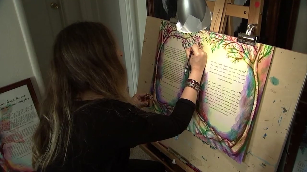 Bay Area woman makes free ketubahs for Tubbs Fire survivors