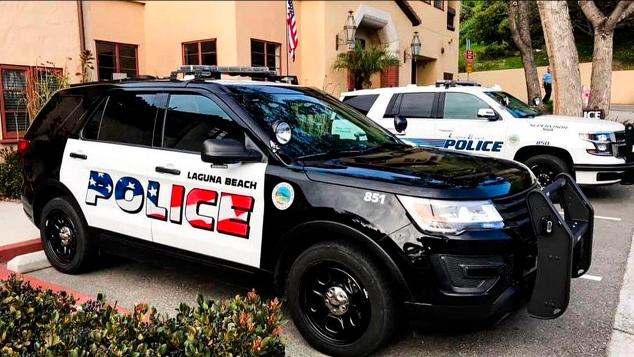 Laguna Beach residents divided over American flag graphic on police
