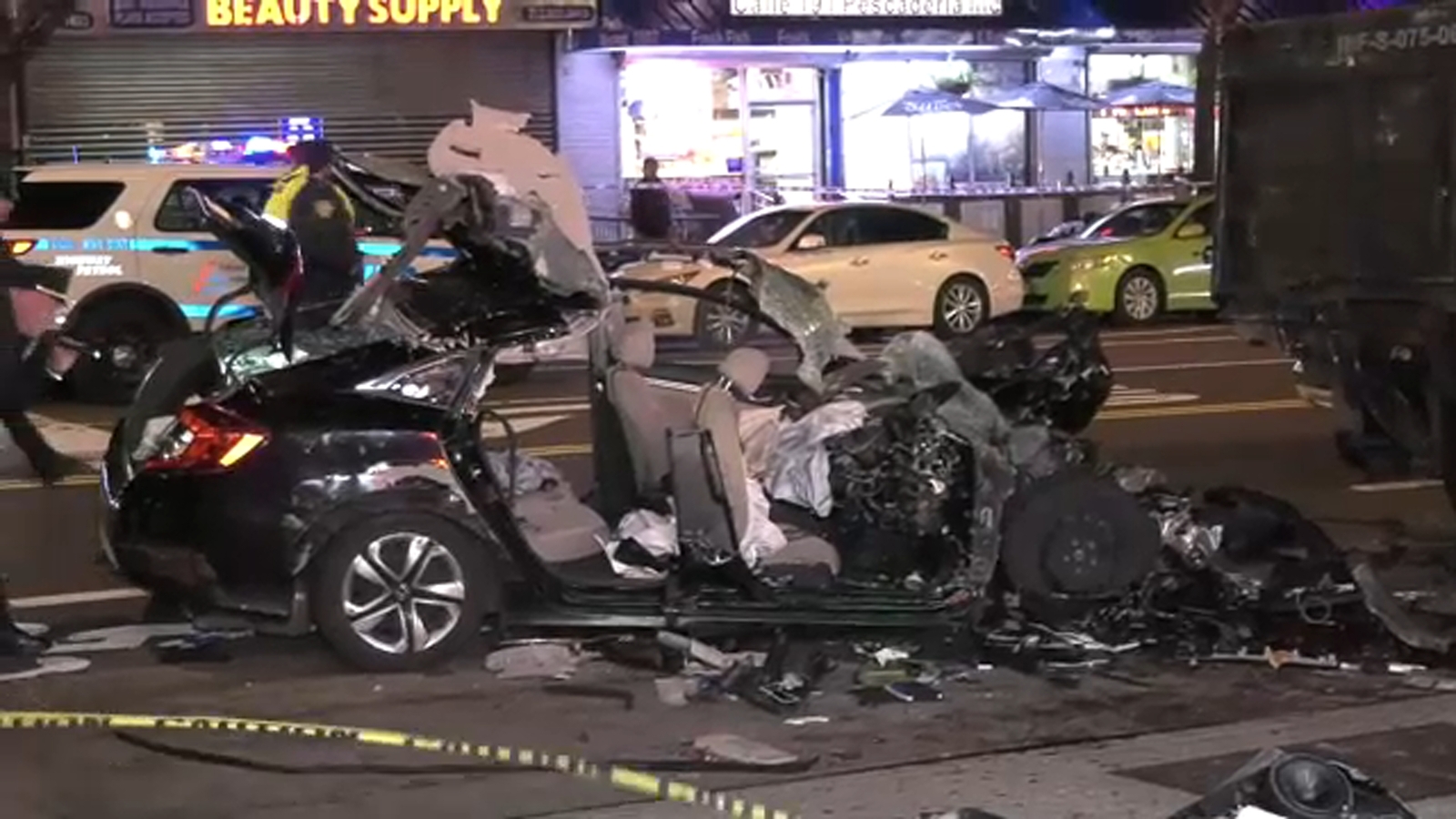 NYPD Driver crashes into parked cars in Washington Heights, then MTA