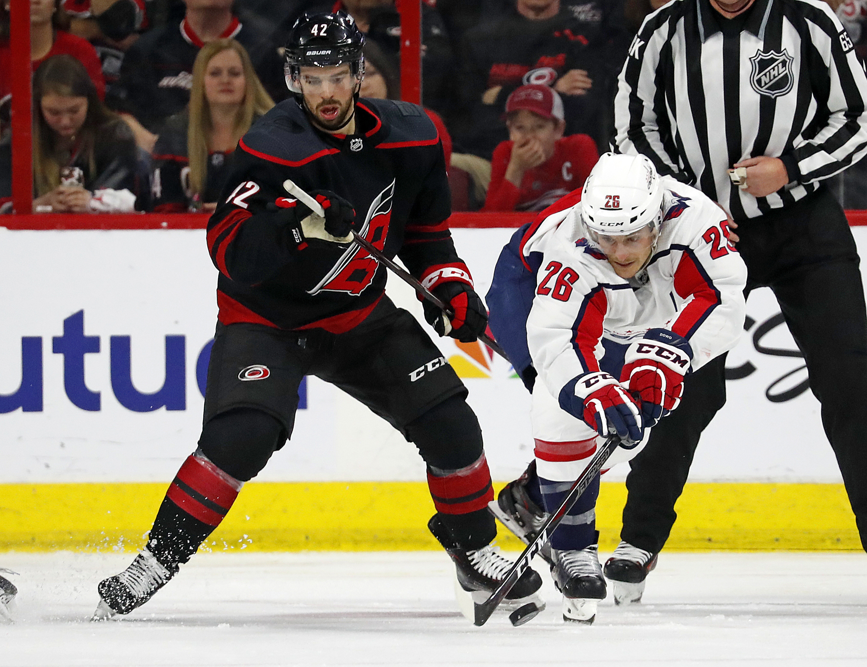 Hurricanes make playoff statement in 2-1 defeat of Capitals