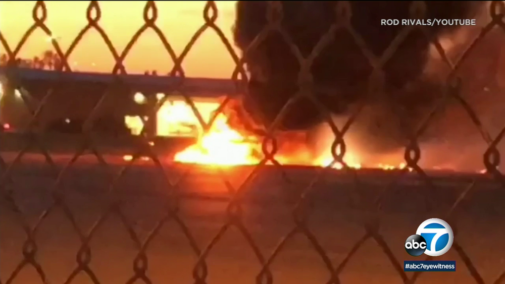 Pilot killed in fiery small-plane crash at Fullerton Airport