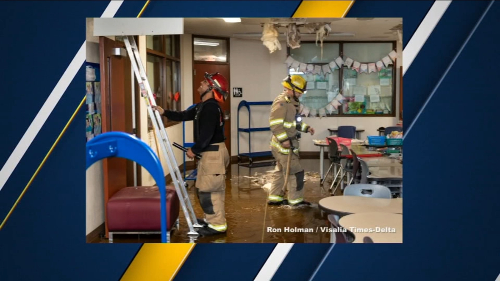 Sprinkler head malfunction leaves part of Riverway elementary in
