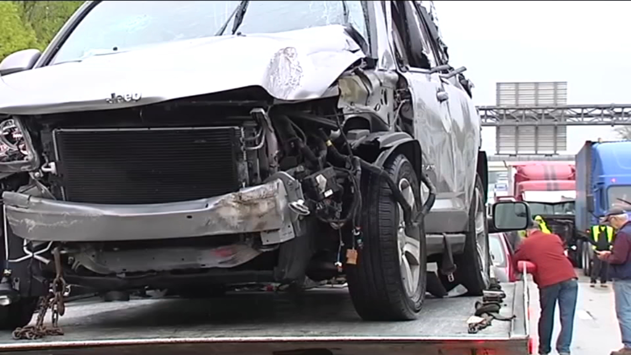Police search for driver after multi-car pileup on I-78 in Berks County