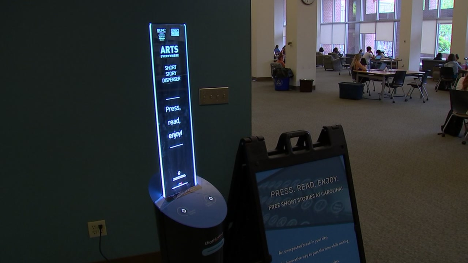 UNC installs free vending machines distributing short stories as part