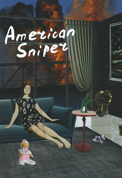 'American Sniper' by Kathy Cho, in the style of Richard Hamilton.