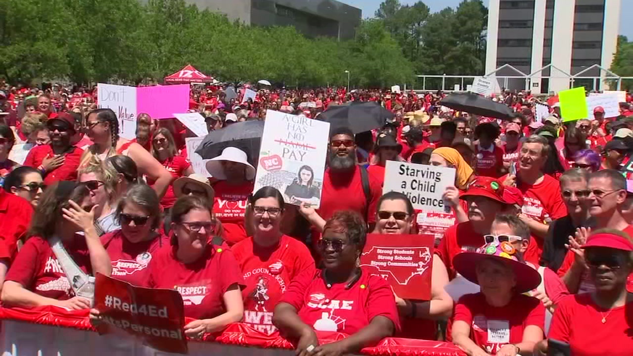 Video highlights from May 1 teacher rally at Halifax Mall in Raleigh