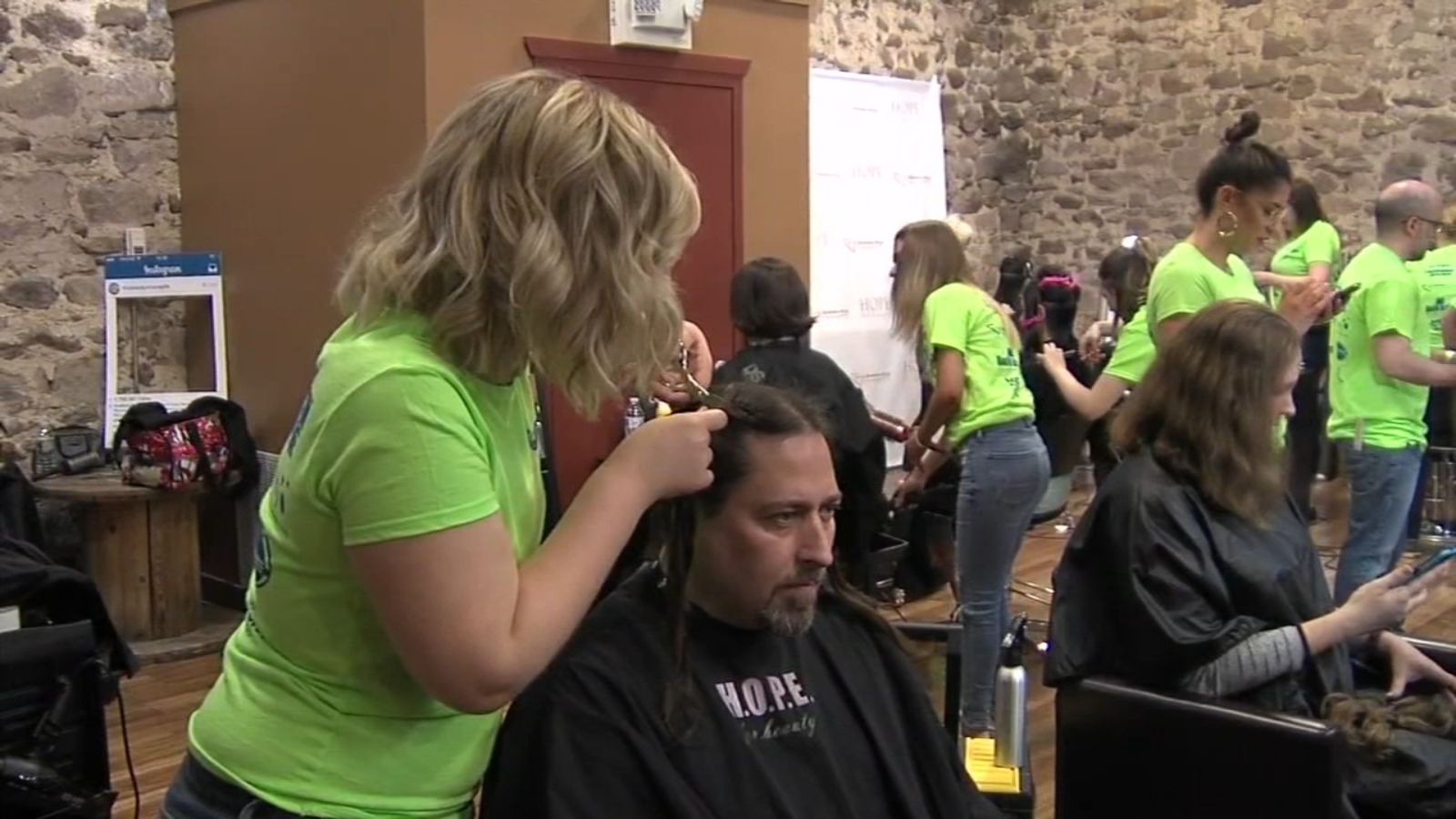Dozens donate hair at Bucks County salon for a good cause 6abc
