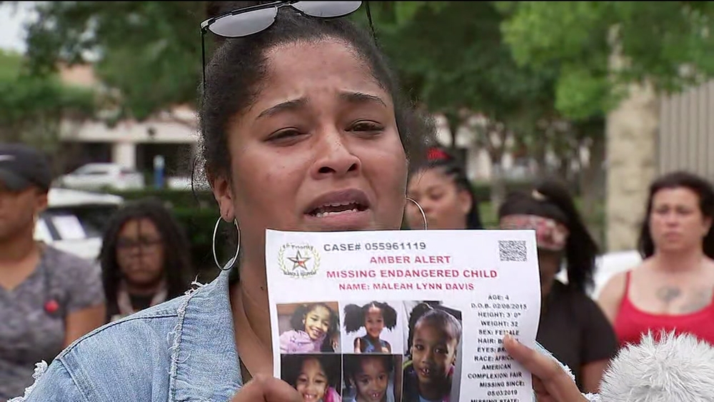 Brittany Bowens, mother of Maleah Davis, speaks out at press conference.