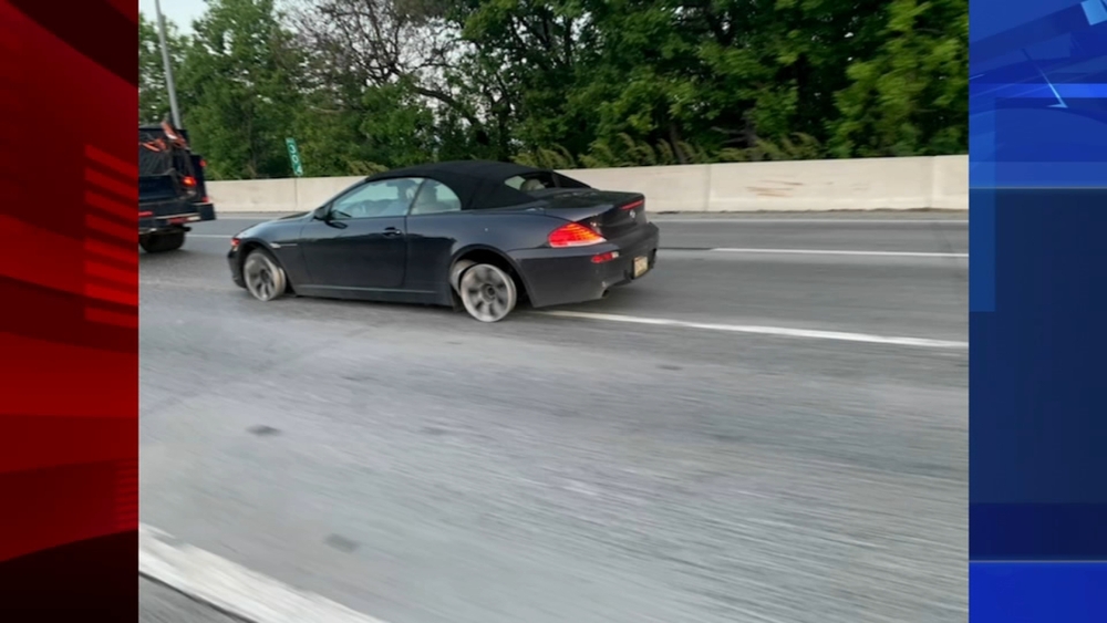 Driver in custody after driving car on I-95 on rims