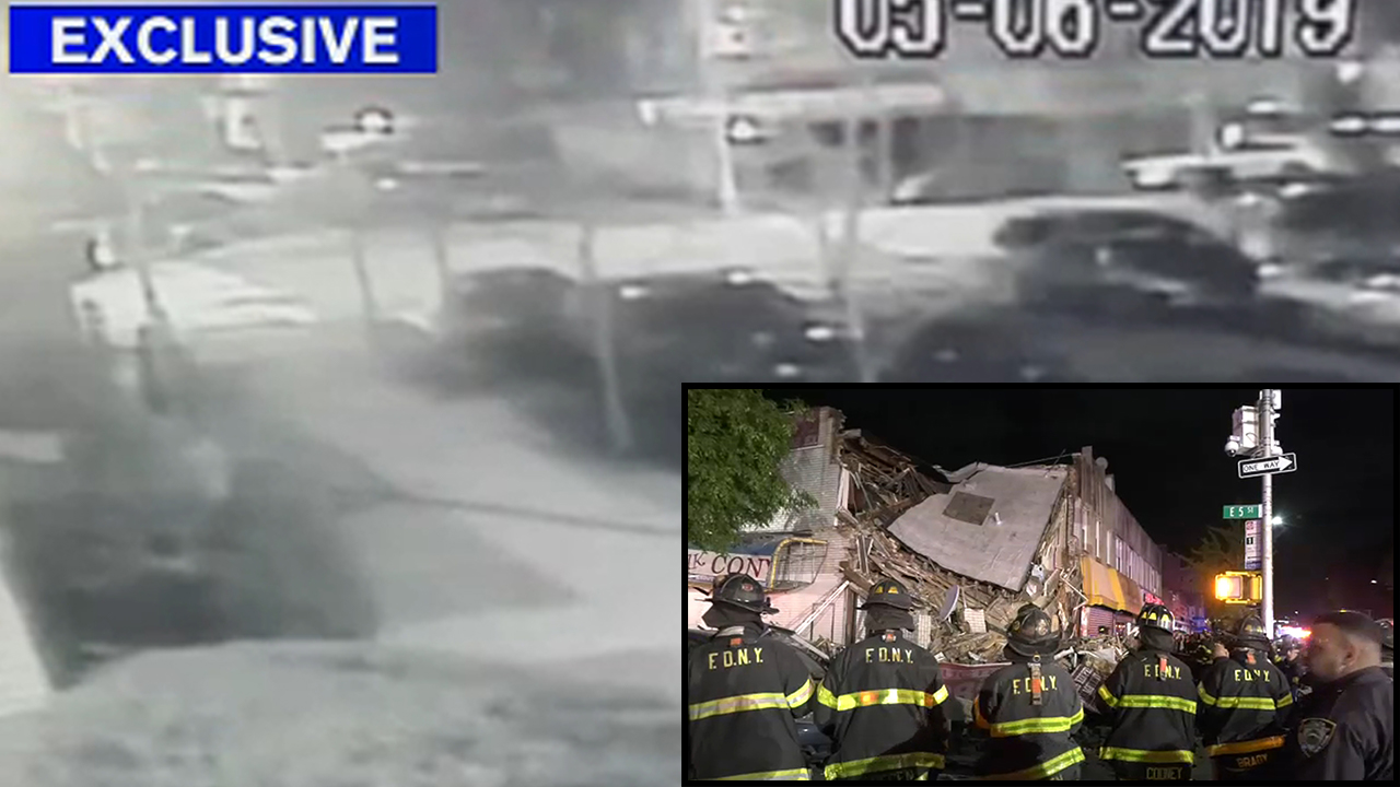 NYC building collapses after being struck by out-of-control car