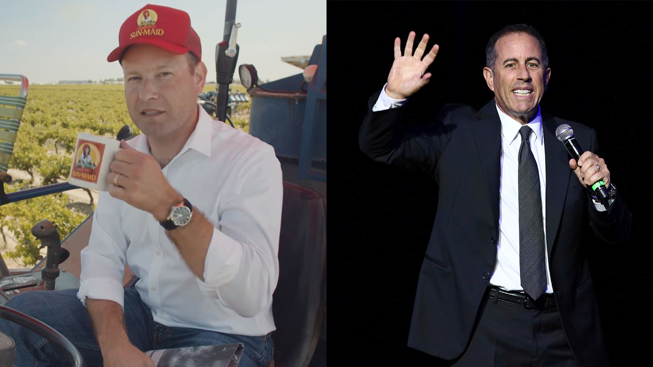 Sun-Maid CEO invites Jerry Seinfeld to ride in company harvester