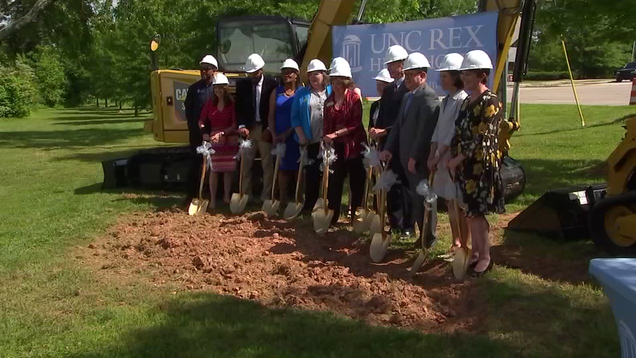 Stakeholders break ground on new UNC REX cancer center
