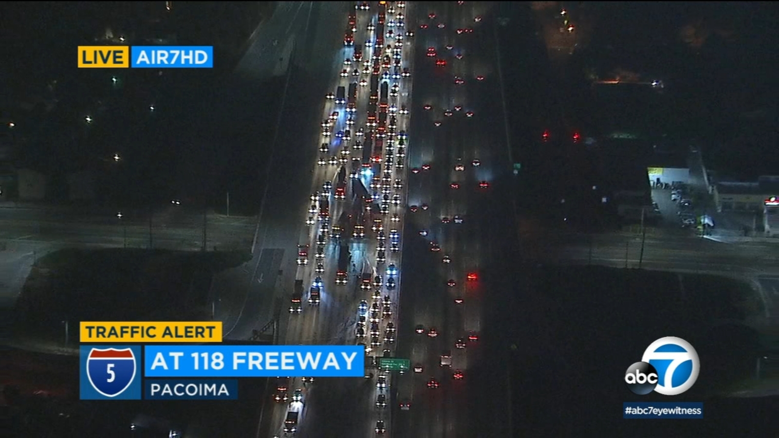 5 Freeway accident causes massive backup in Pacoima ABC7 Los Angeles