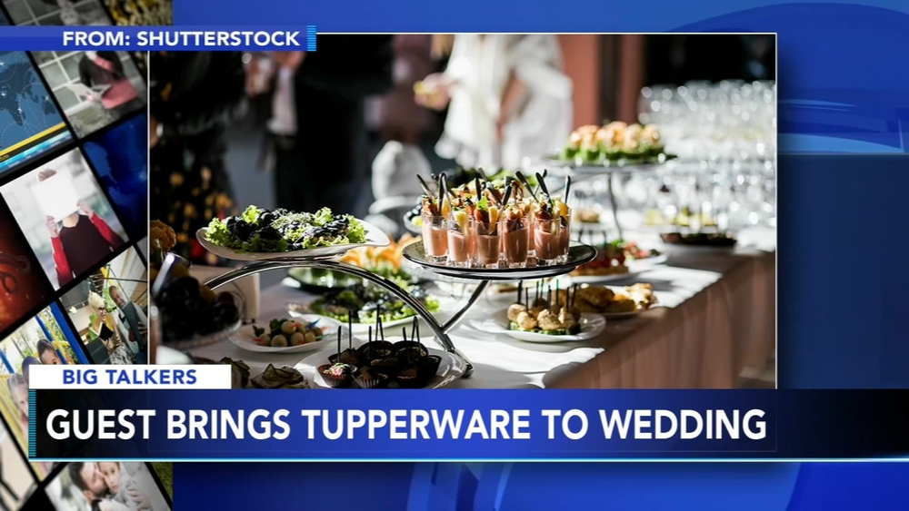 Bride angry after guests loads 10 Tupperware containers with food from wedding