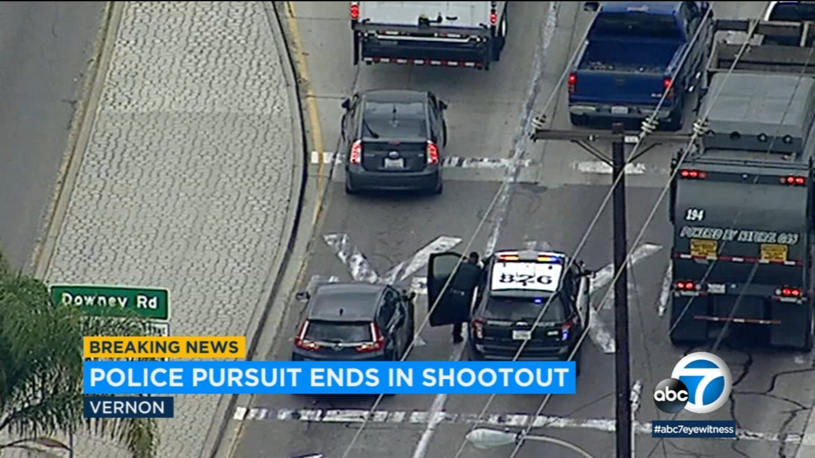 Video Wild Police Chase Ends With Dramatic Shootout Standoff In Vernon 5441