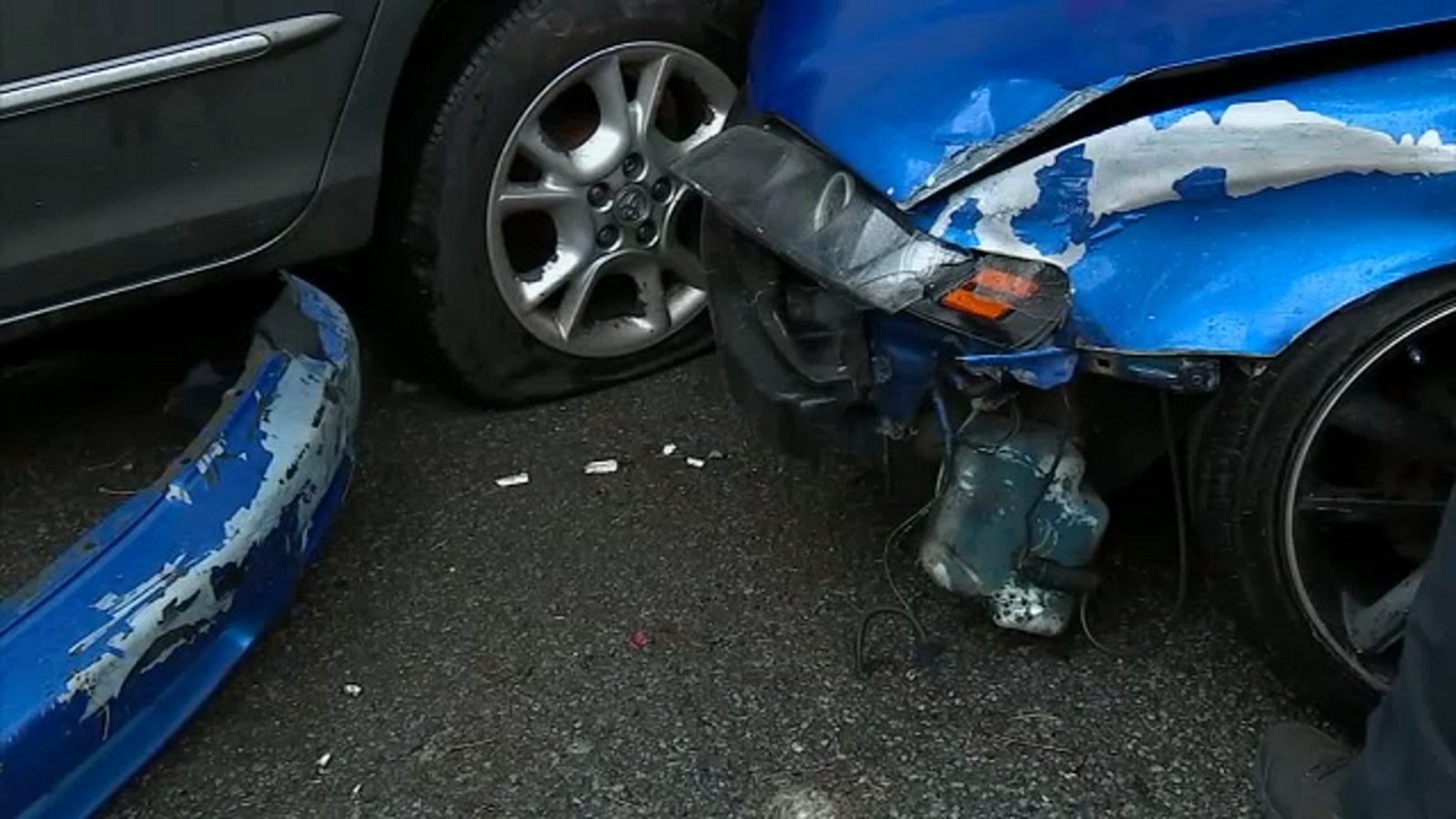 Outofcontrol driver seen destroying row of cars along street in Ozone