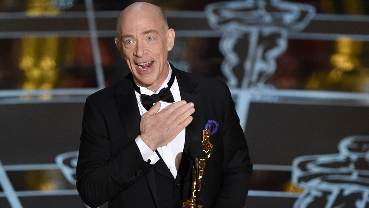 J.K. Simmons wins Best Supporting Actor for his role in "Whiplash."