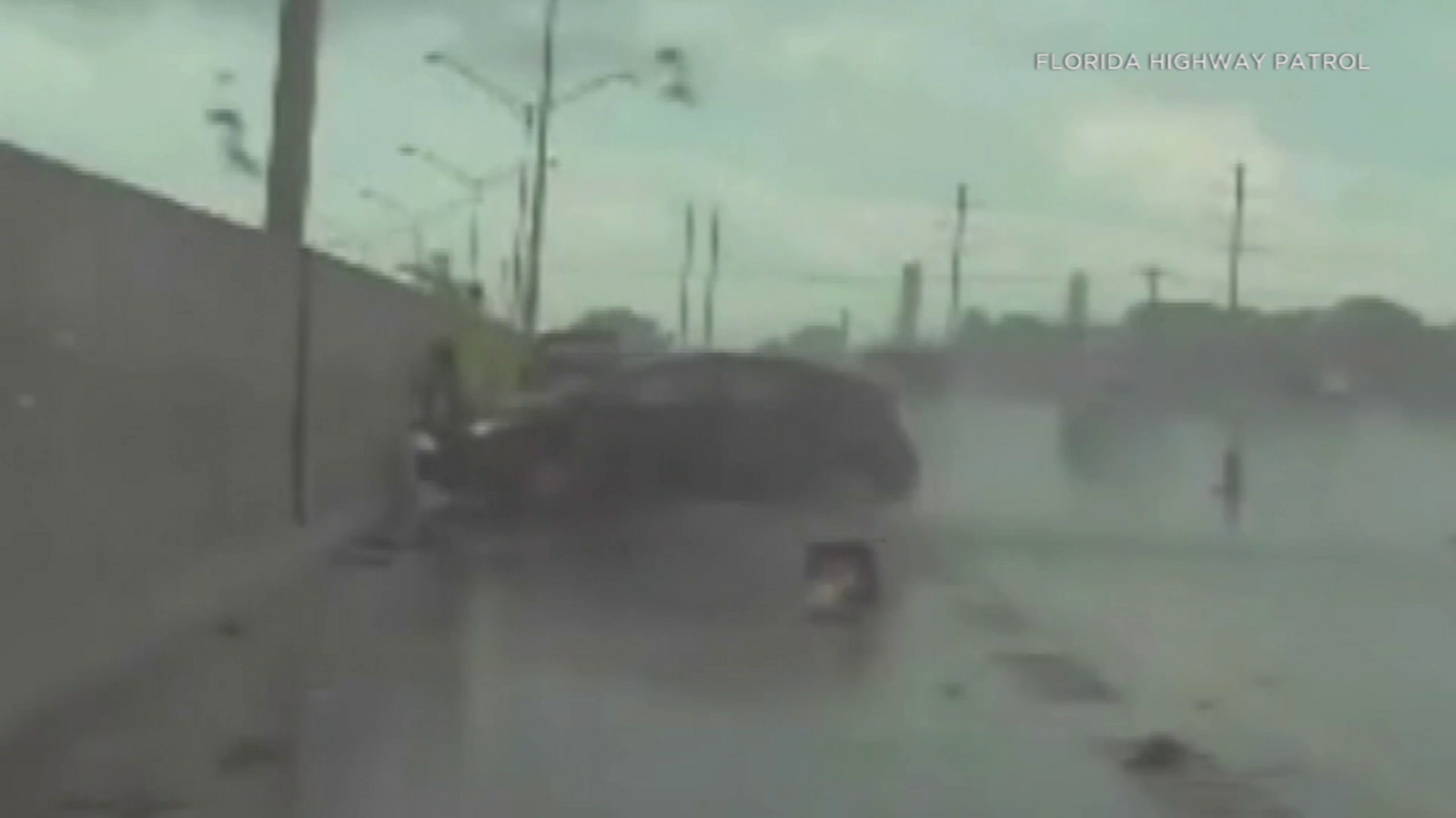 TERRIFYING VIDEO: Florida trooper nearly crushed by out-of-control car ...