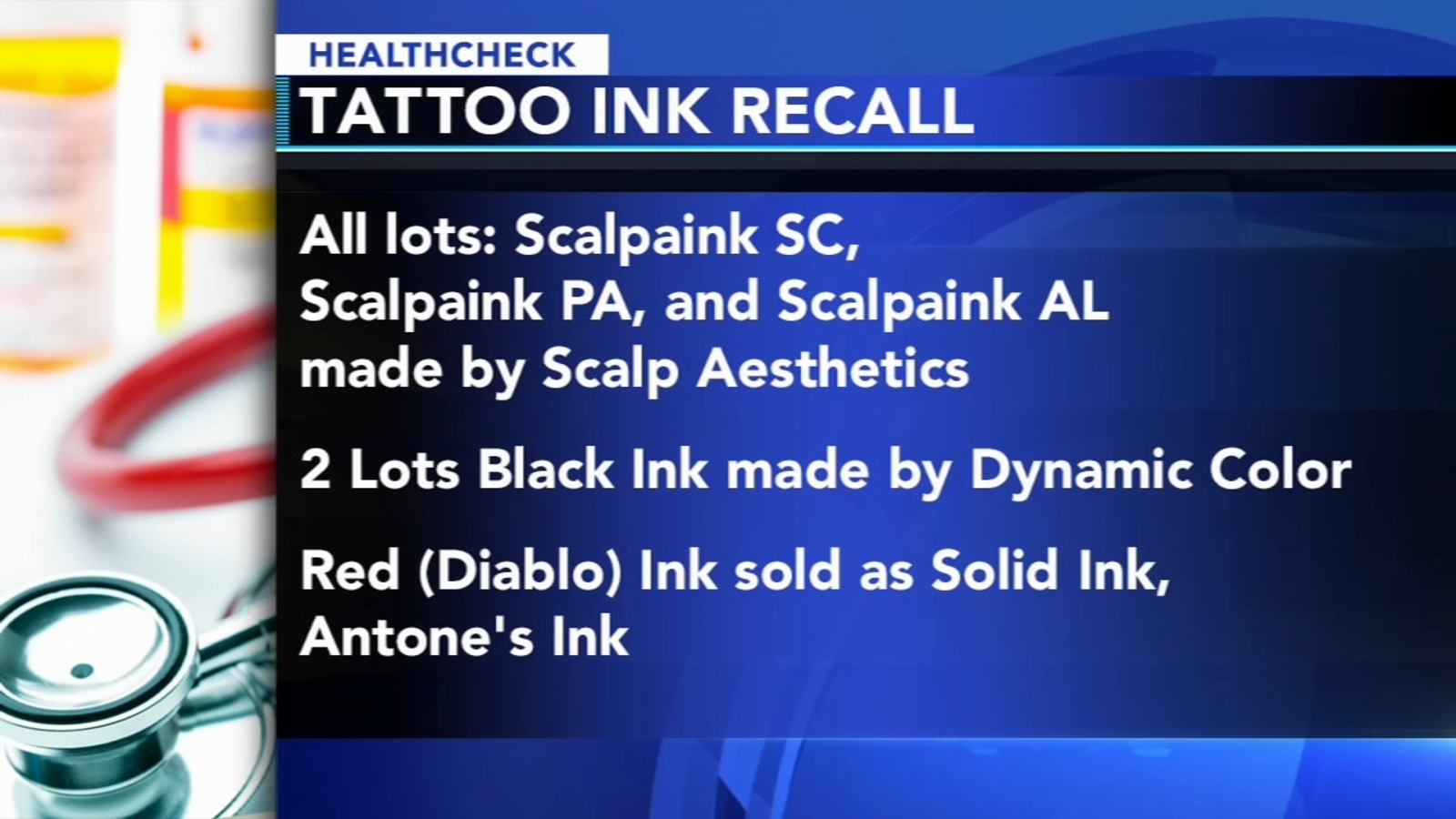 FDA recalls tattoo inks contaminated with bacteria