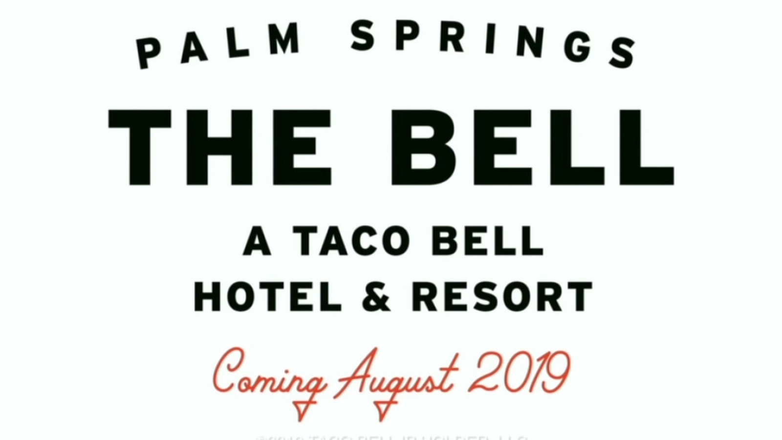 Taco Bell Hotel and Resort, The Bell, to open this summer in Palm