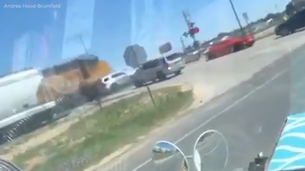 West Texas deputy's cruiser hit by oncoming train