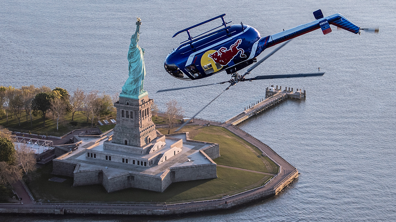 Red Bull's amazing helicopter that flips, dives and rolls