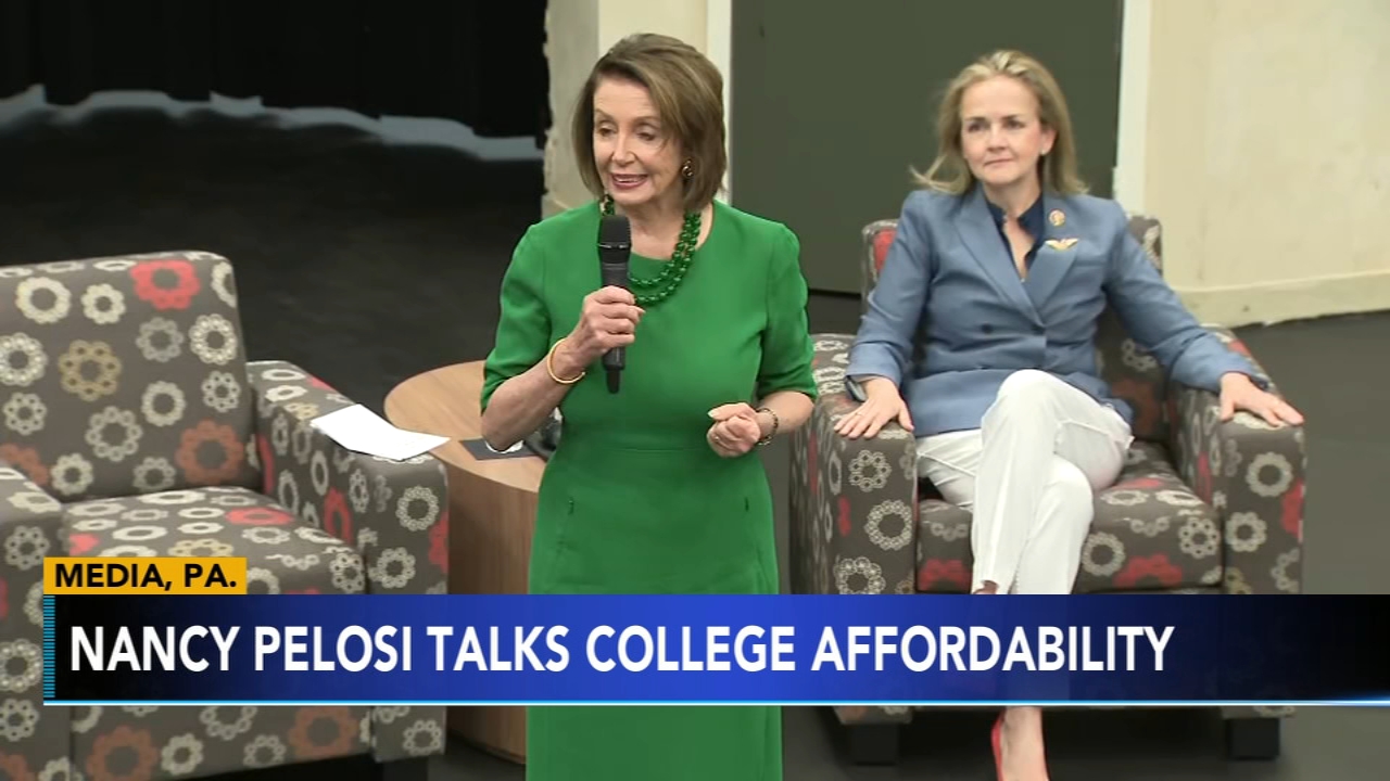 Nancy Pelosi talks college affordability in Delco