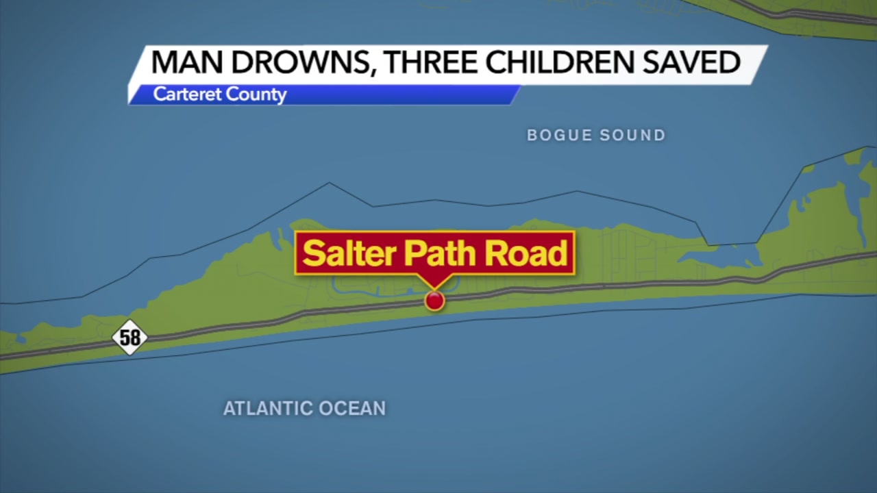 Man drowns at Pine Knoll Shores; 3 children hospitalized
