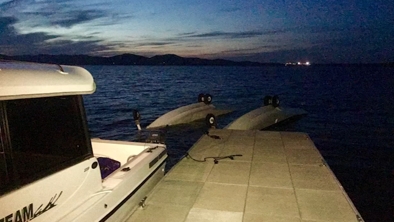Seaplane lands upside down in San Luis Reservoir near Los Banos