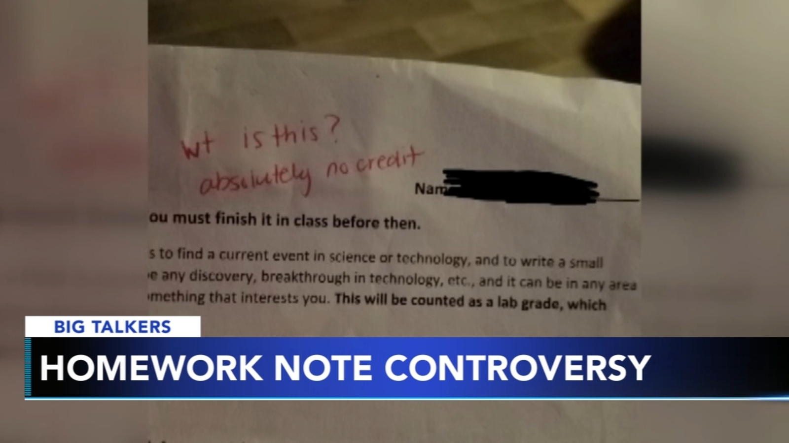 elementary school homework controversy