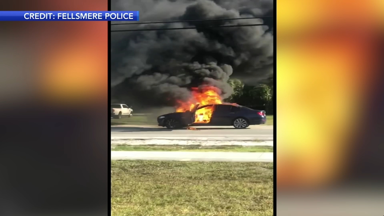 Good Samaritan rescues driver from Fla. car fire