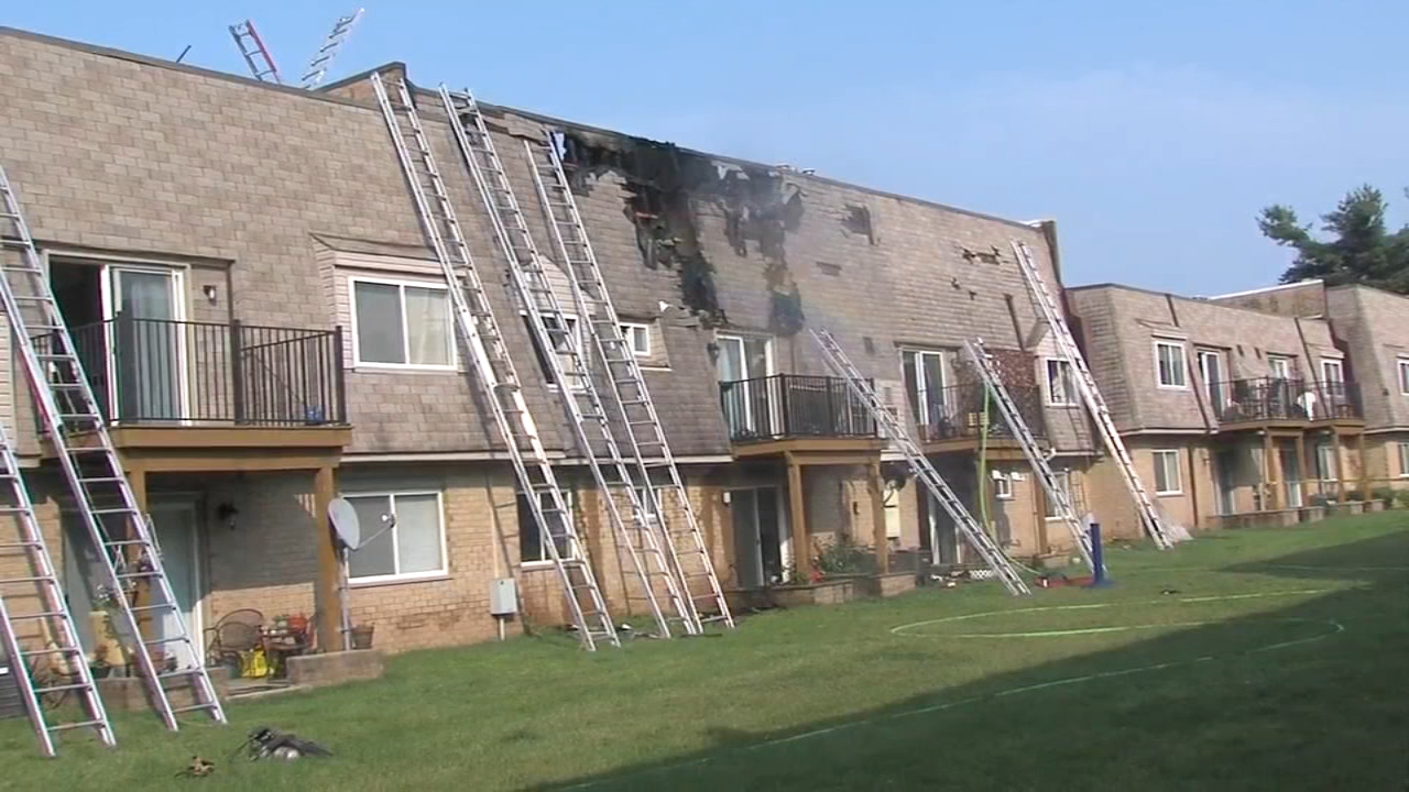 Bensalem Township apartment catches fire after lightning strike