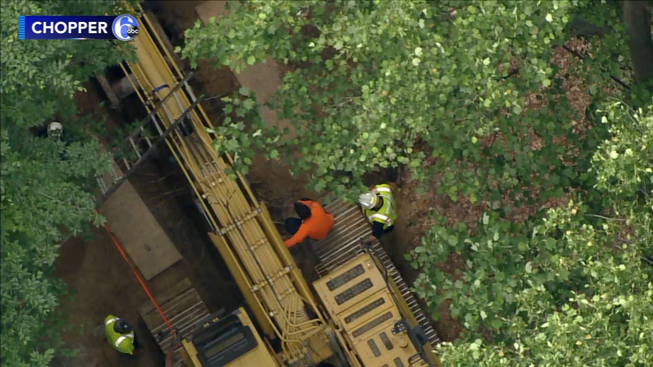 Worker freed after being trapped in trench in Chester County