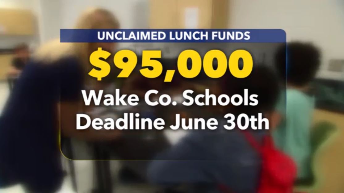 Time running out for parents to claim left behind lunch money
