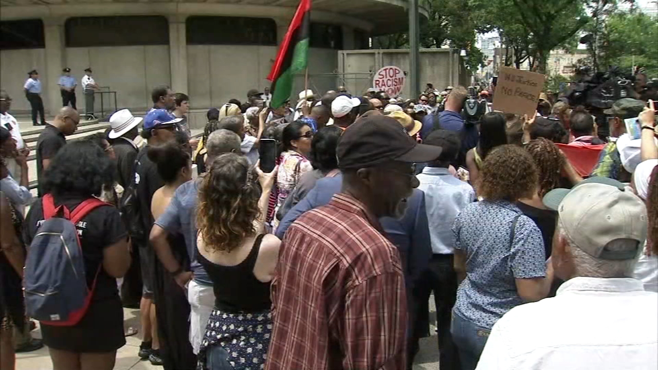 Protesters call for more action over police social media posts