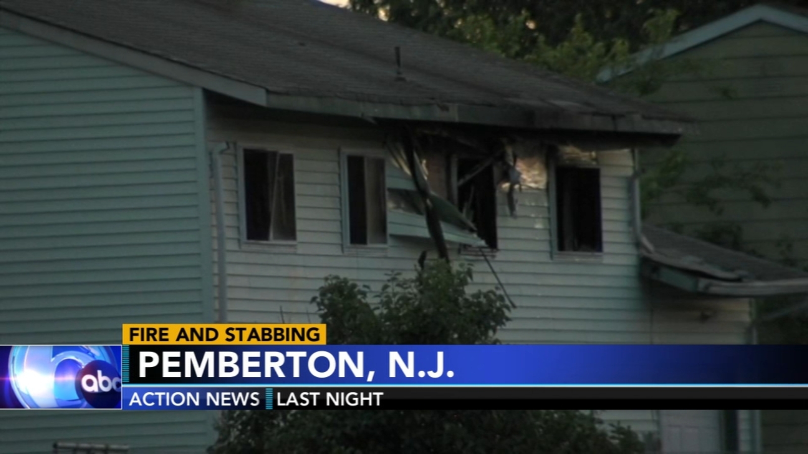 Two people with stab wounds found inside burning home in Burlington