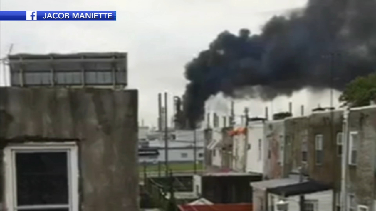 Firefighters battle blaze at Philadelphia Energy Solutions refinery