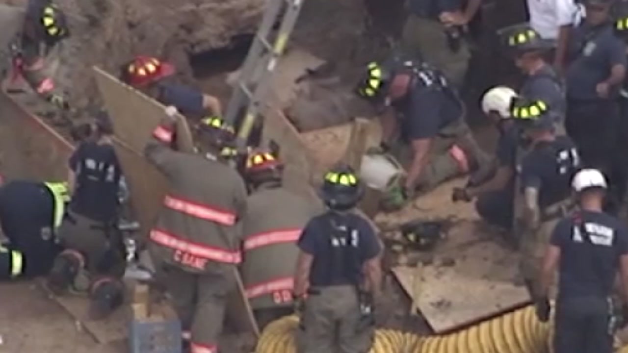 Worker rescued after trench collapse