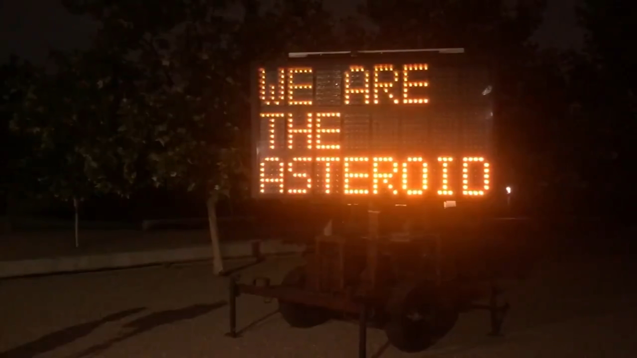 'We are the asteroid:' Traffic sign hacked on Allen Parkway