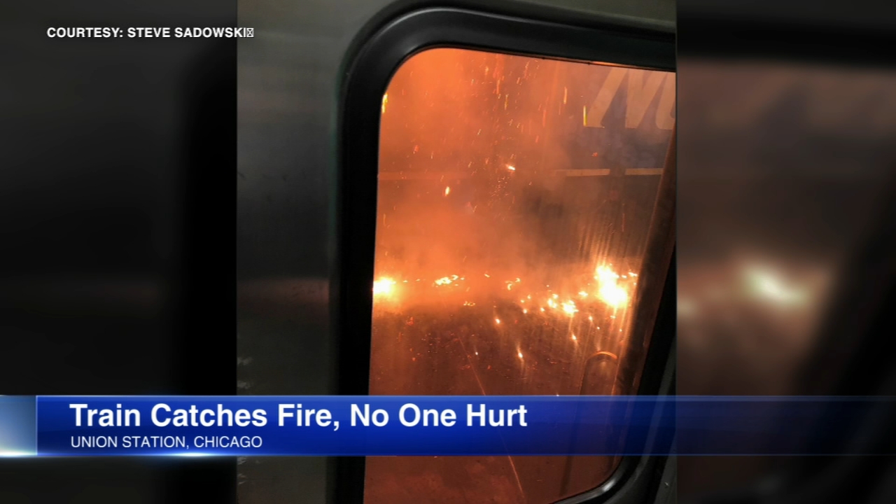 Train fire at Union Station causes cloud of smoke, no injuries