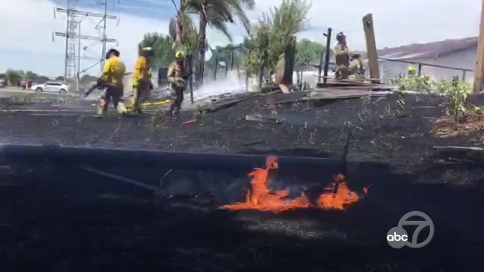 Fireworks starts fire that threatens homes in Antioch, damages 1 ABC7