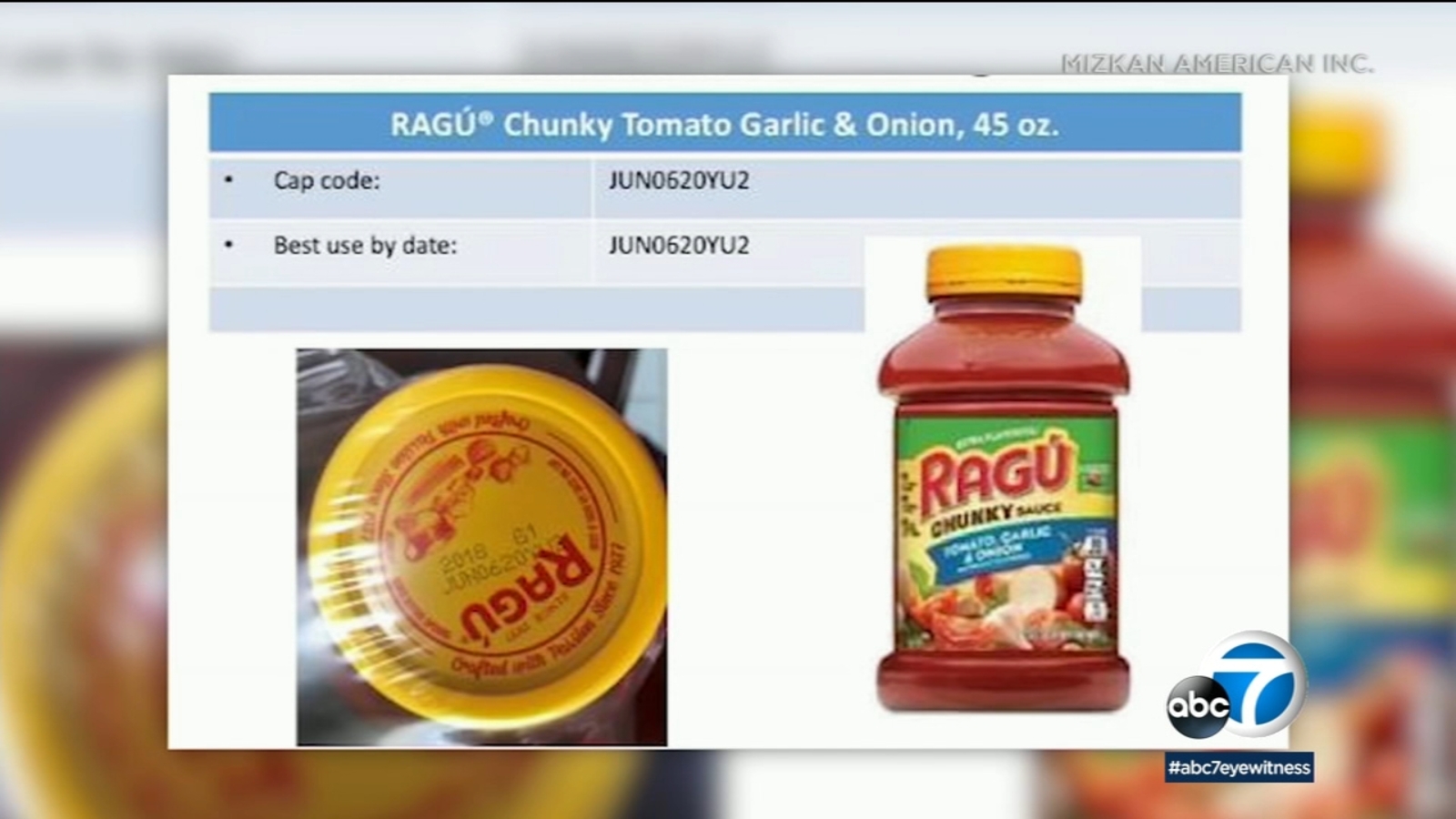 Some Ragu pasta sauces recalled due to possible plastic contamination ABC7 Los Angeles