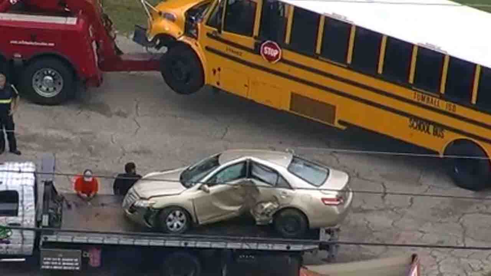 Driver critically hurt after colliding with Tomball school bus on SH ...
