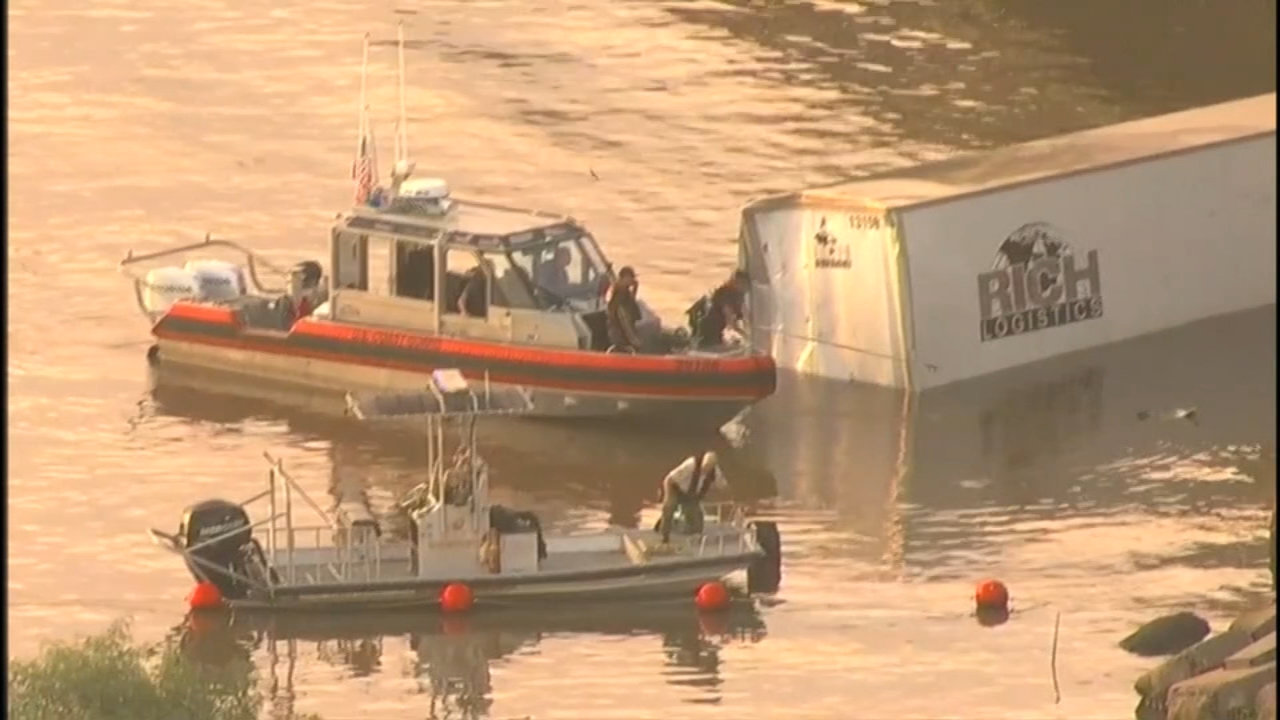 Emergency crews will have to wait until Friday to try to recover the body of a truck driver