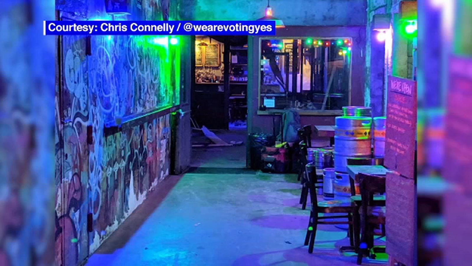 3 injured when scaffolding collapses onto bar in Brooklyn ABC7 New York